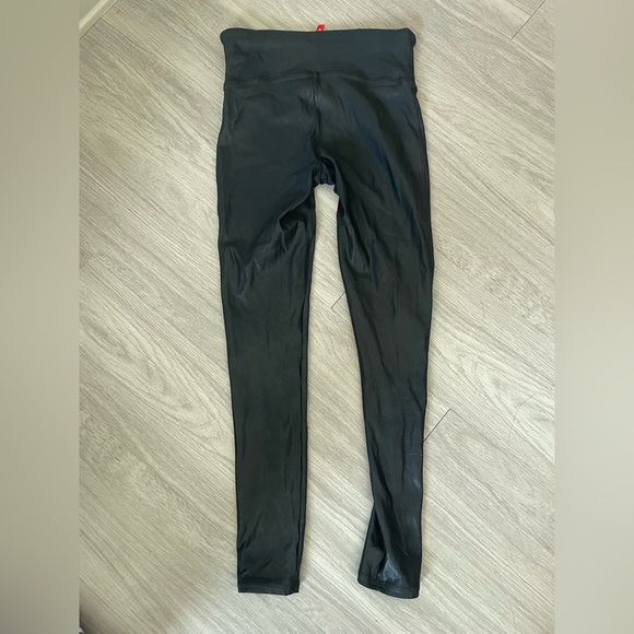 Spanx black faux leather skinny high waisted leggings - Picture 2 of 4